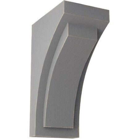 Ekena Millwork 2 1/2"W x 3 3/4"D x 6"H Mini Felix Wood Vintage Decor Corbel, Pebble Grey CORWD02X03X06FEPG